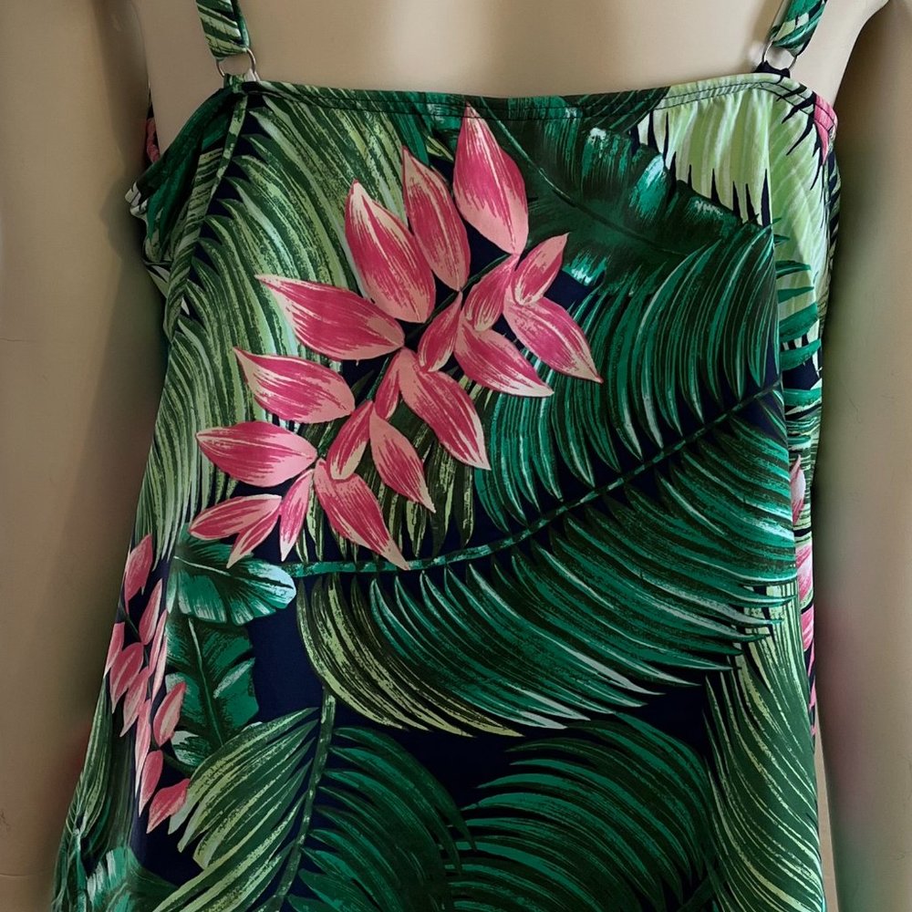 Land's End Woman's Hawaiian Swim Top Sz 18 - Picture 3 of 11